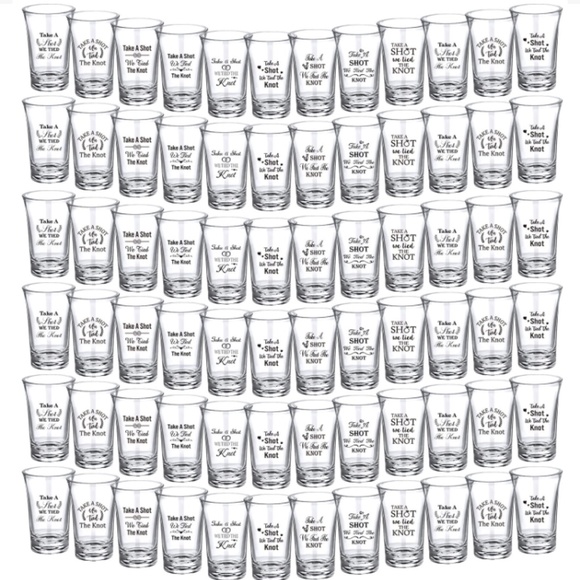 Other - NWT NIB 144 Pieces Take a Shot We Tied the Knot Shot Glasses